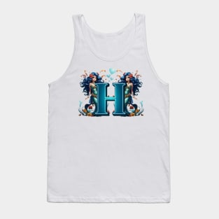 Mermaid Alphabet The Letter H Tank Top